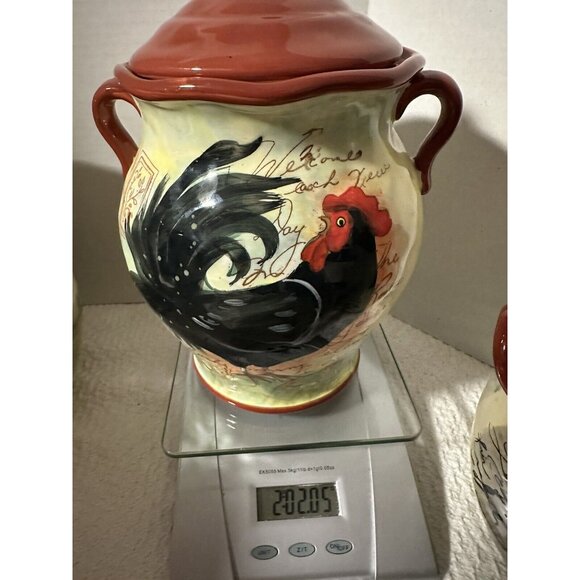 SUSAN WINGET CERTIFIED INTERNATIONAL LE ROOSTER MEDIUM CANISTER 9" - Picture 11 of 11